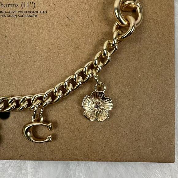 COACH Gold Swagger Chain With Charms In Gold CAX00 NWT - Picture 3 of 5